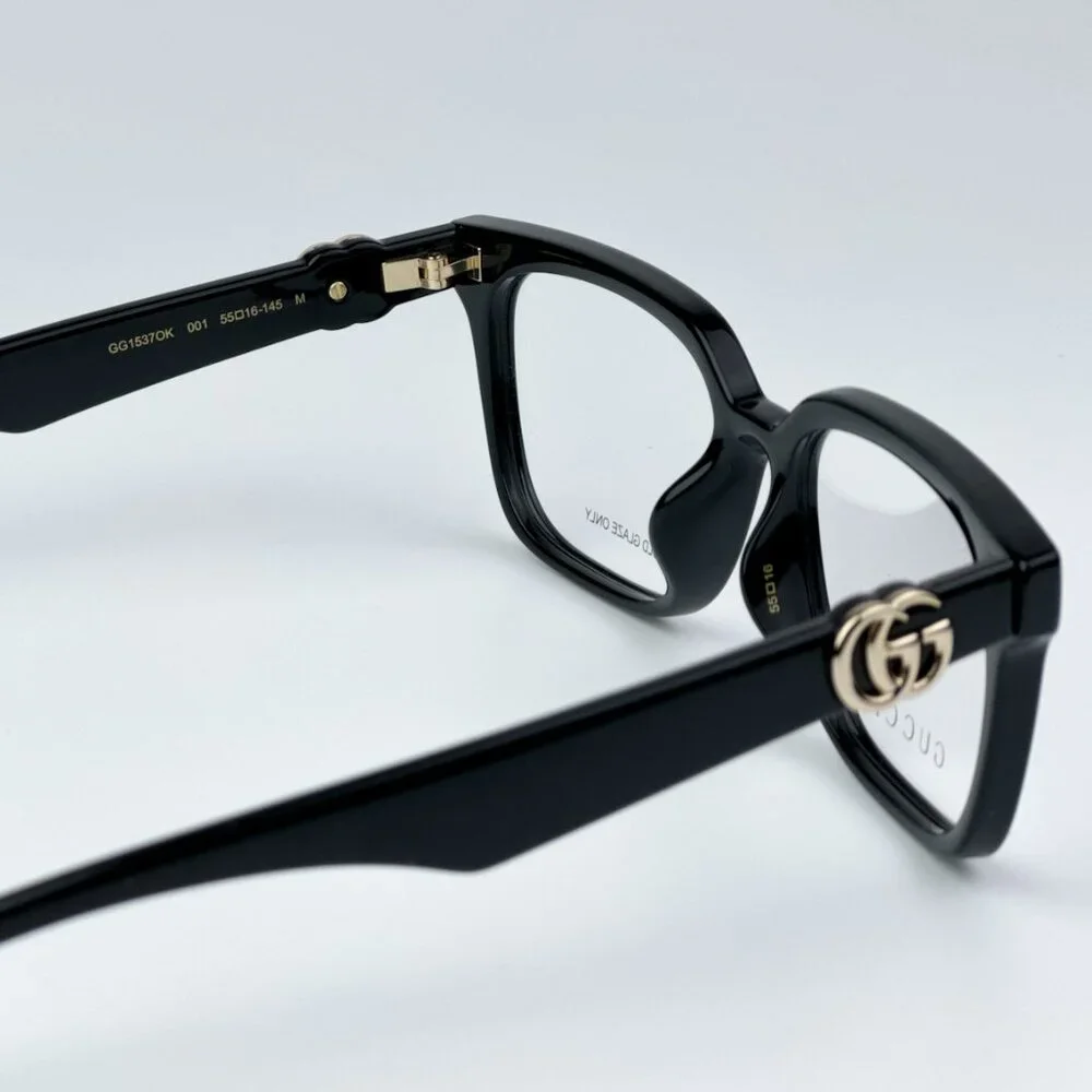 Gucci GG1537OK 001 BRAND NEW Eyeglasses Black Square Women - Picture 10 of 11